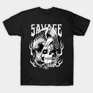 Eagle Skull Snake Vintage Tattoo T-Shirt